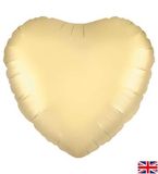 Oaktree 18inch Gold Silk Heart (Flat) - Foil Balloons